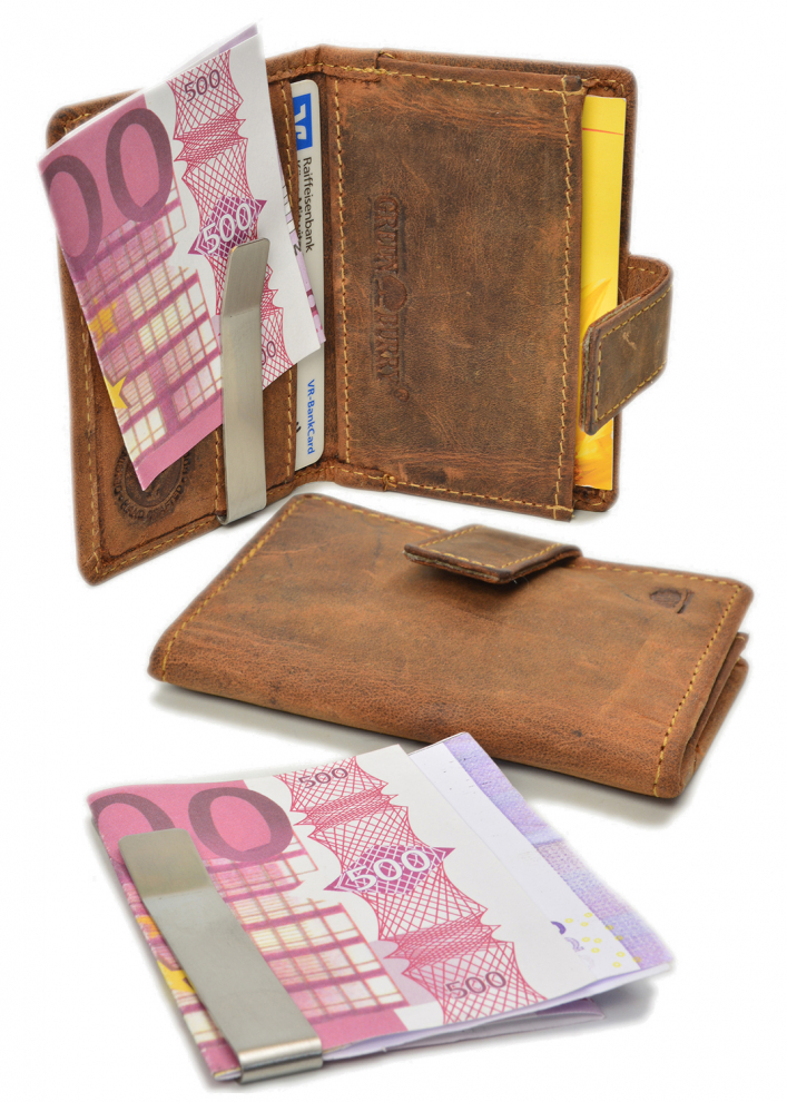 Vintage Card-Clip Case RFID brown